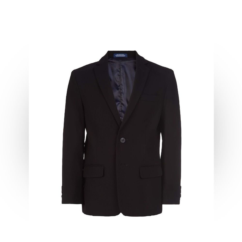 IZOD Boys Black Blazer Jacket Taylor Suit  Size 12